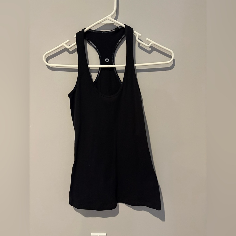 EUC Lululemon Black Razorback Tank, No Tag but Size 4